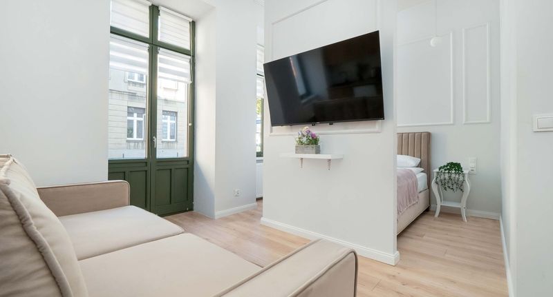 Apartman s manželskou postelí s 1 ložnicí - Radwańska 12 | Jasne studio | Przyjazne zwierzętom Łódź, foto 1