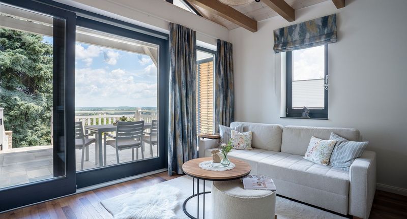Premium House (jako celek) s manželskou postelí s panoramou - Panoráma Cottage Nyúl, foto 1
