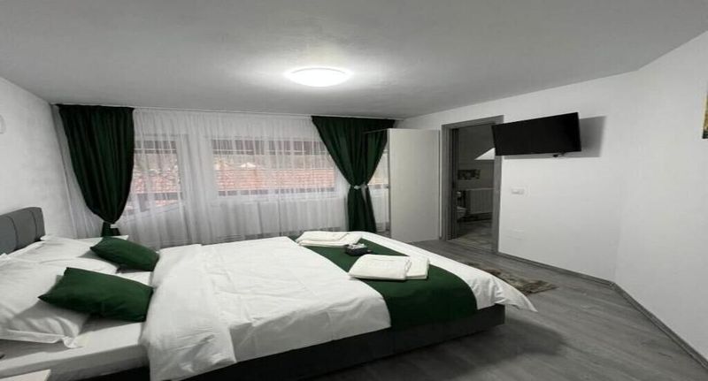 Pokoj s manželskou postelí na poschodí na přízemí (s možností přistýlky) - Alio Guest House Zărnești, foto 1