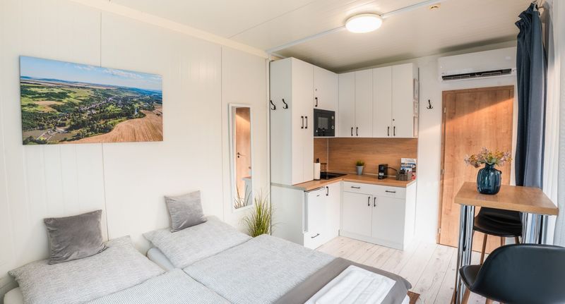 Apartman s terasou pro 2 os. s 1 ložnicí s výhledem na řeku - Hernádrental Apartmanok Felsődobsza, foto 1