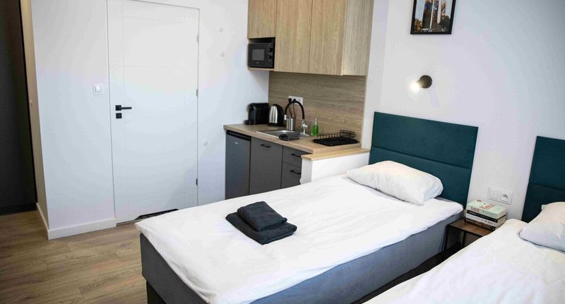 Pokoj s klimatizací s vlastní kuchyňkou pro 2 os. (s možností přistýlky) - Studio Adler Bed&Breakfast Łódź, foto 1