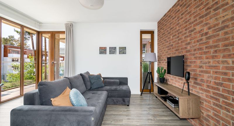Apartman s balkónem pro 6 os. se 3 ložnicemi s výhledem na les - Apartamenty Piamola Baltic Park 47 Stegna, foto 1