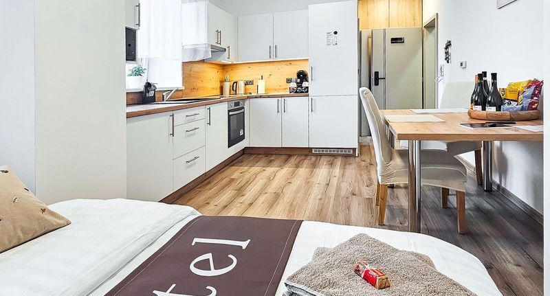 Apartman s vlastní kuchyní s manželskou postelí s 1 ložnicí na poschodí - Aparthotel Svitavy, foto 1