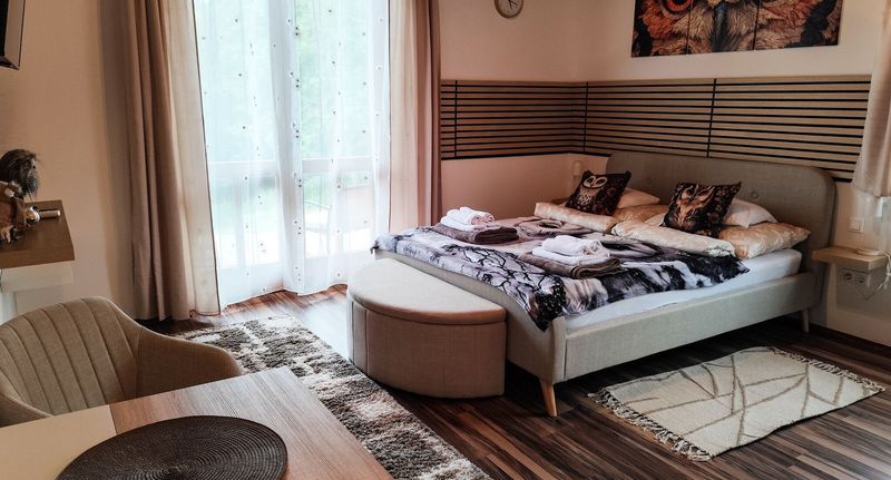 Romantik Apartman s manželskou postelí s 1 ložnicí s výhledem na les - Zselici Bagoly Vendégház Bánya, foto 1