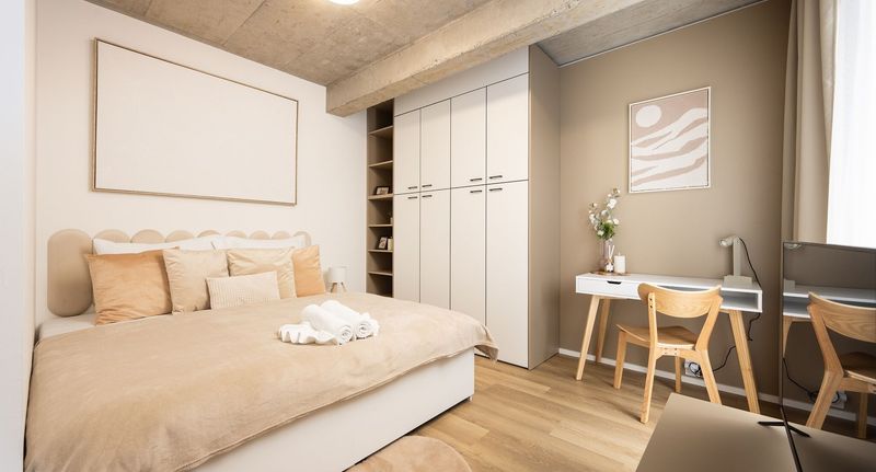 Apartman s manželskou postelí s 1 ložnicí - Internesto Brno HUB, foto 16