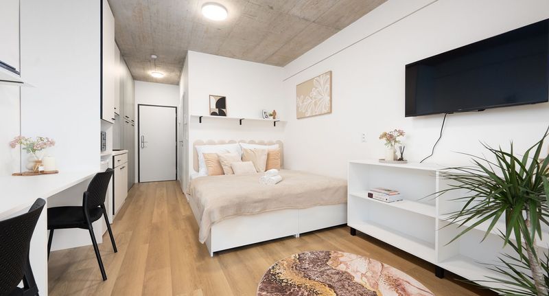 Apartman s manželskou postelí s 1 ložnicí - Internesto Brno HUB, foto 47