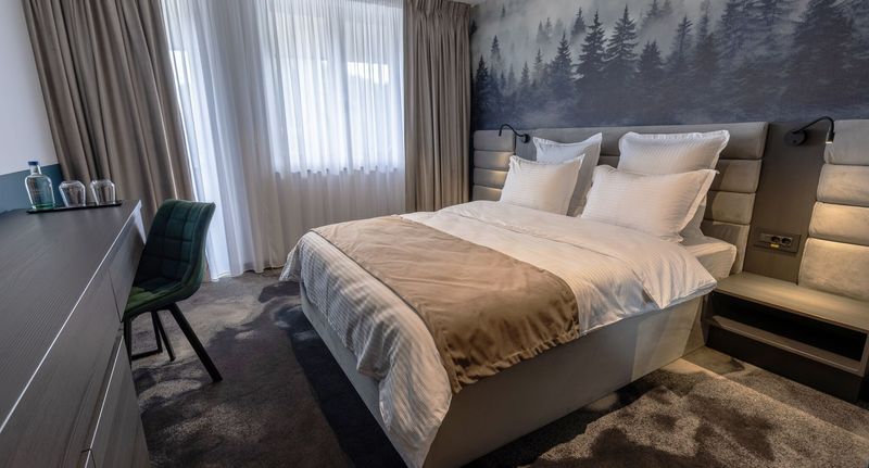 Pokoj s manželskou postelí s výhledem na hory (s možností přistýlky) - Hotel Bradet INN Resort & Spa Borșa, foto 1