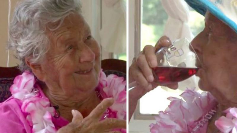 100-letnia kobieta twierdzi, że wino jest sekretem jej długowieczności. To możliwe