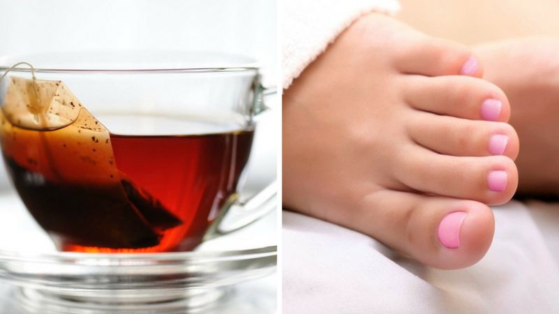 Nieprzyjemny zapach stóp? Mocz je w czarnej herbacie