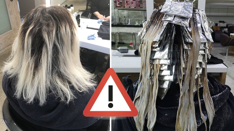 Rozjaśniane włosy zawinięte w folię aluminiową. 90% fryzjerów popełnia ten straszny błąd