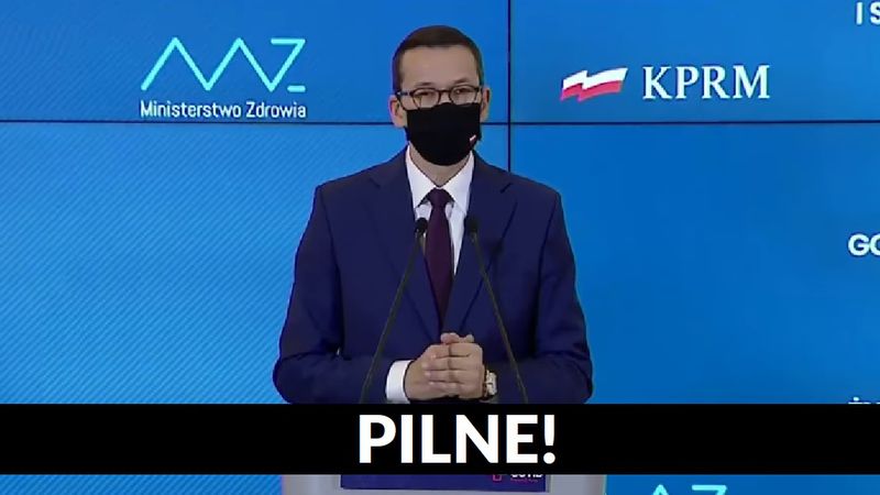 Konferencja z udziałem premiera. Kolejne obostrzenia w walce z COVID-19 w punktach