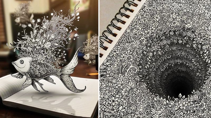 Niesamowite obrazy 3D. Większość ludzi nie potrafi odróżnić rysunków od fotomontaży