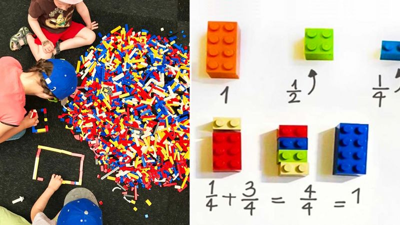Prosty sposób nauki ułamków przy pomocy klocków Lego. Twoje dziecko pokocha tę metodę!