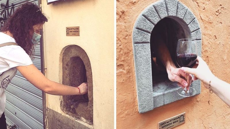 Po ponad 400 latach wracają do łask okienka na wino. Tak sprzedaje się pożywienie we Florencji