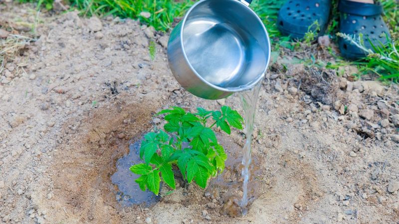 Rozpuść w wodzie i podlej pomidory przy sadzeniu. Wzmocni ich korzenie