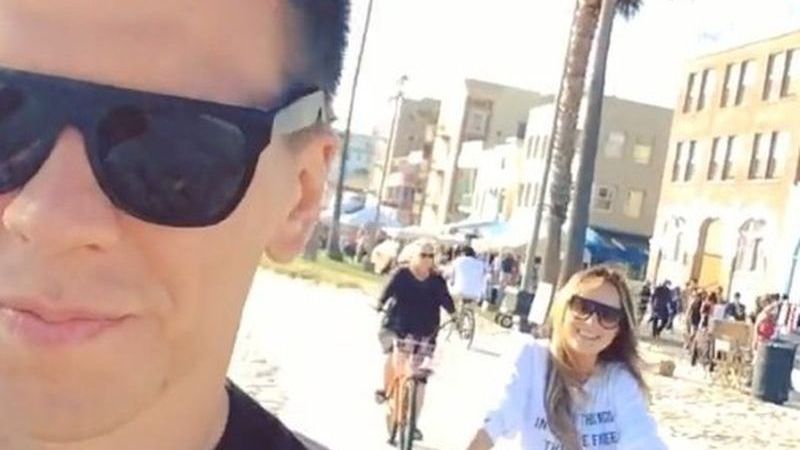 Zakochani Marina i Szczęsny na plaży w Los Angeles!