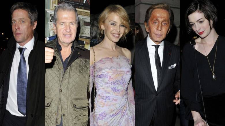 Hugh Grant, Valentino, Mario Testino, Kylie Minogue, Anne Hathaway