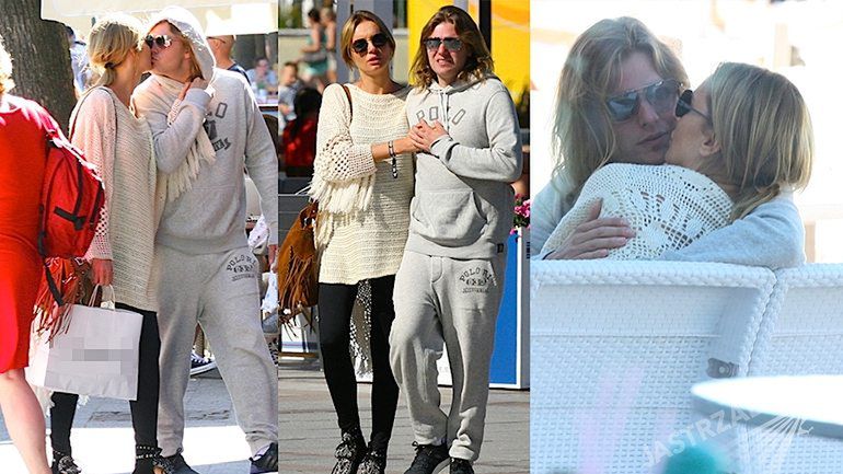 Agnieszka Szulim i Piotr Woźniak Starak z Julią Starak w Sopocie. Zdjęcia paparazzi