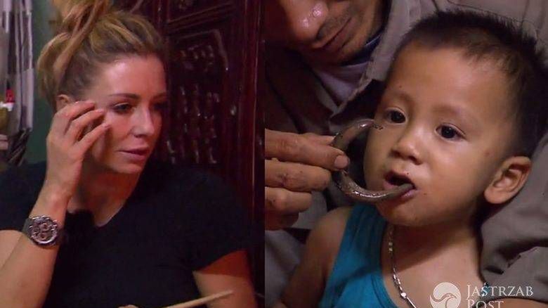 Reakcja Małgorzaty Rozenek na widok dziecka jedzącego węża