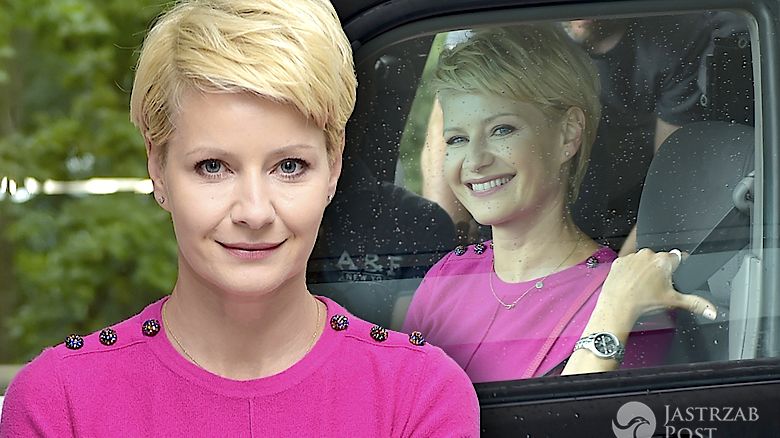 Co tam deszcz! Małgorzata Kożuchowska nawet w taką pogodę wygląda jak z katalogu mody. Zobaczcie tylko jej spodnie