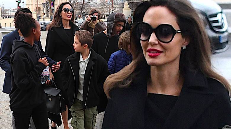 Angelina Jolie, dzieci, Paryż, Luwr 2018