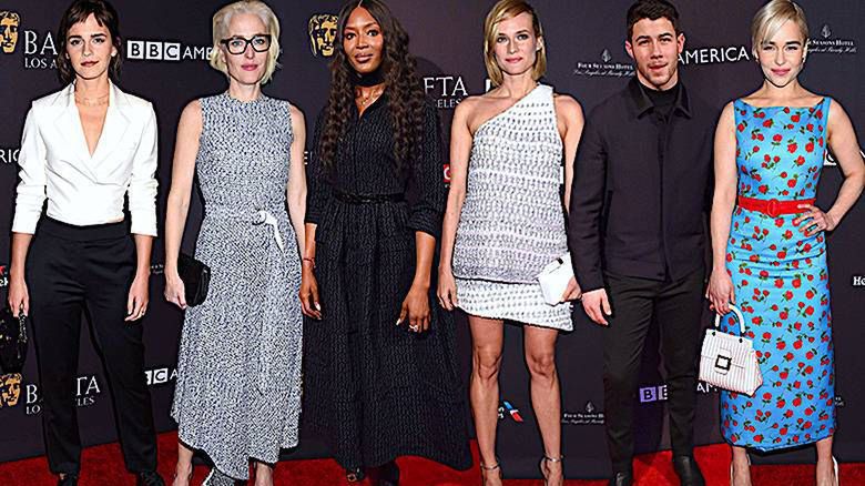 Złote Globy 2018: BAFTA Los Angeles Tea Party. Kreacje gwiazd