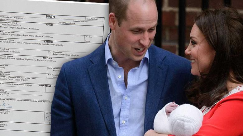 Książę William i księżna Kate zarejestrowali księcia Louisa w urzędzie