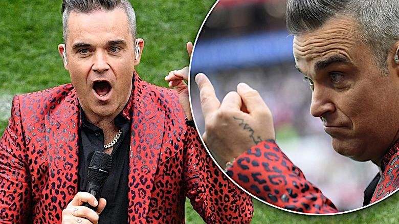 Wielki skandal na rozpoczęciu Mundialu w Rosji! Robbie Williams pokazał środkowy palec! [WIDEO]