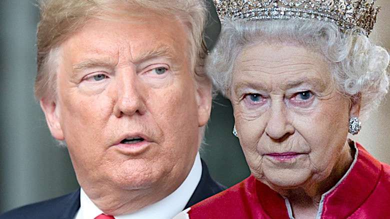 Donald Trump i królowa Elżbieta II