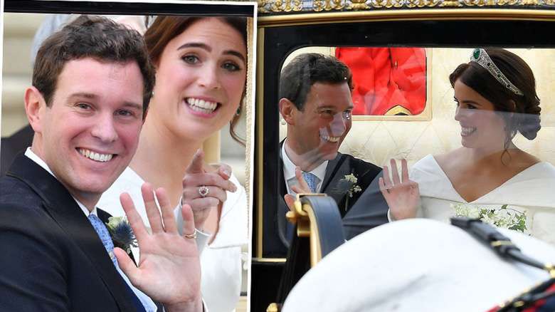 Księżniczka Eugenia i Jack Brooksbank przejechali przez Windsor spektakularnym powozem! Pierwszy królewski pochód mają już za sobą [WIDEO]