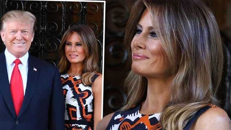 Melania Trump w pstrokatej sukience wymienia czułe spojrzenia z Donaldem. Zachowywali się jak nastolatki!
