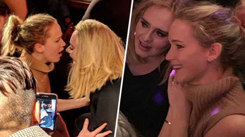 Podchmielona Adele w towarzystwie Jennifer Lawrence narobiła zamieszania w klubie dla gejów! [WIDEO]