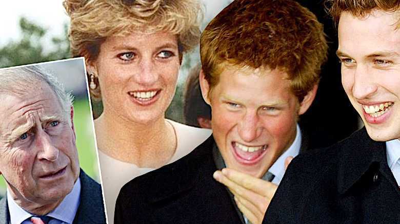 Księżna Diana, William, Harry i Karol