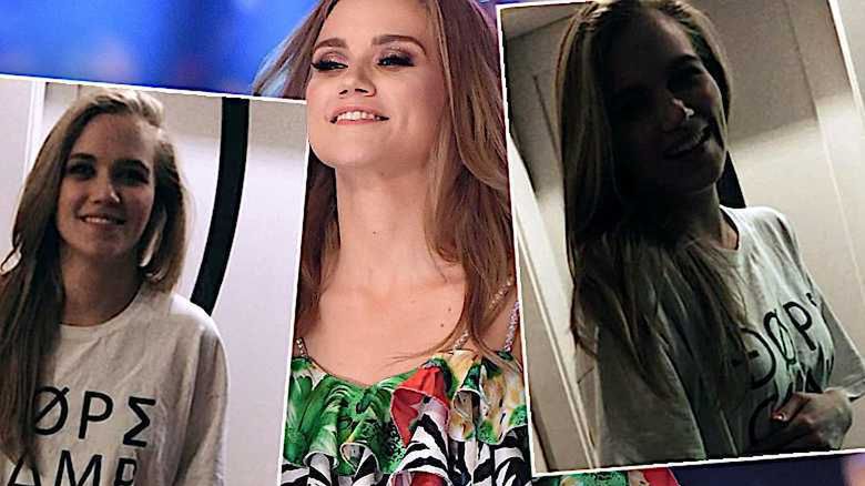 Agnieszka Kaczorowska parodiuje „Taniec z gwiazdami” i eksponuje wielki brzuszek. Utarła nosa Polsatowi? [WIDEO]