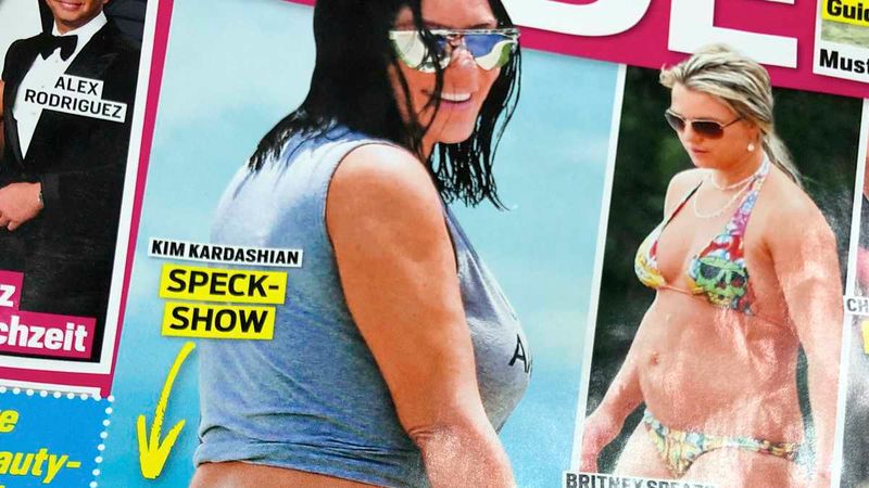 Kim Kardashian i Britney Spears przyłapane w bikini na plaży! Bez retuszu nie są już takie idealne