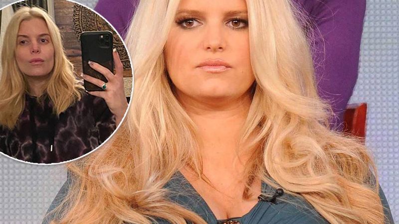 Ponownie chudziutka Jessica Simpson w spodniach sprzed lat. Pasują idealnie. To dopiero prezent na 40-stkę!