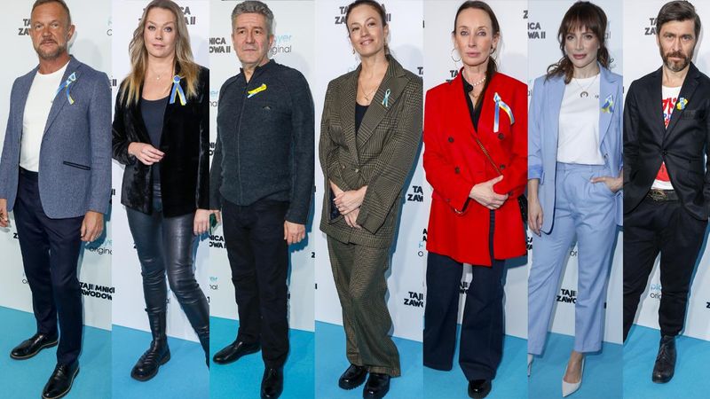 Gwiazdy serialu „Tajemnica zawodowa” na spotkaniu prasowym: Arciuch, Pazura, Różczka, Rusin