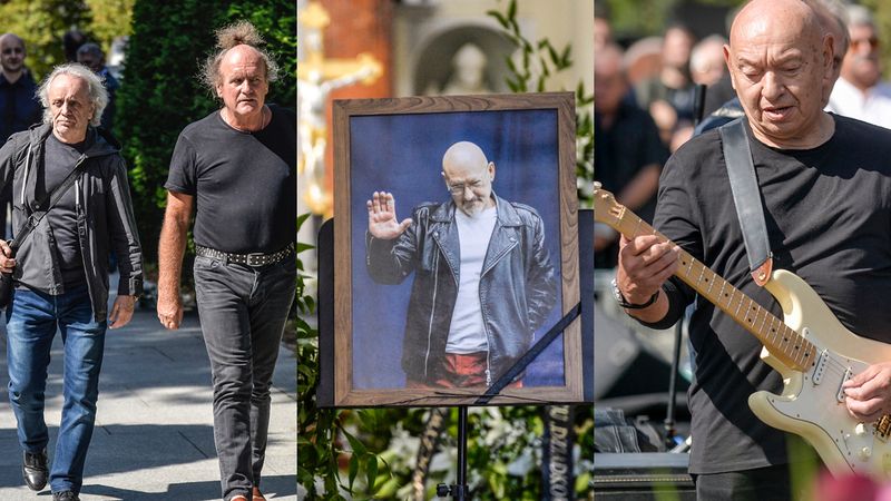 Największe legendy polskiego rocka tłumnie zjechały na pogrzeb Piotra Szkudelskiego. Na cmentarzu rozbrzmiały gitary jego przyjaciół z Perfectu