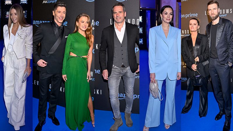 Gwiazdy na premierze dokumentu „Lewandowski – Nieznany”: Robert i Ania Lewandowscy, Małgorzata Rozenek, Paulina Krupińska