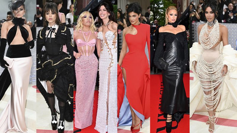 Met Gala 2023. Kreacje gwiazd: Jennifer Lopez, Kim Kardashian, Jenna Ortega, Irina Shayk, Paris Hilton, Kendal Jenner…