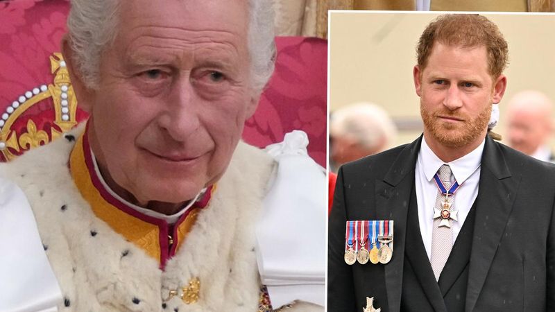 Król Karol III i książę Harry (fot. East News i GettyImages)
