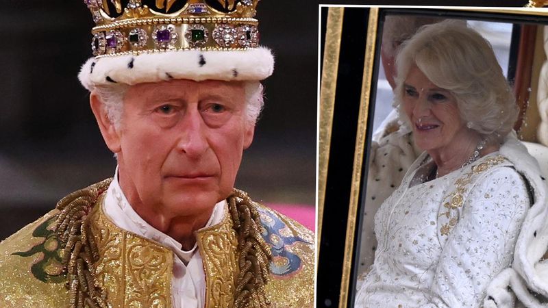 I wtedy weszła królowa Camilla cała na biało! Wyglądała tak pięknie, że nawet przez sekundę nie oderwaliśmy od niej wzroku