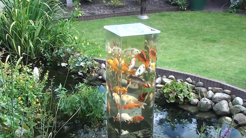 Postanowił w swoim ogrodzie wybudować bardzo oryginalne akwarium, które zaskakuje wiele osób