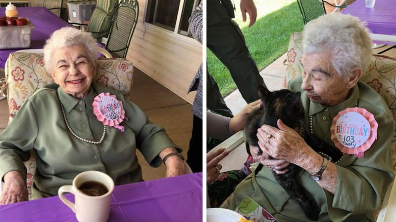 W dniu urodzin 103-latka miała tylko jedno życzenie. Przyjaciele kobiety postanowili je spełnić