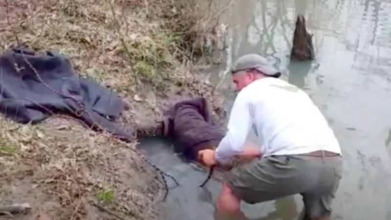 Był pewien, że ratuje bobra z rzeki. Zamurowało go, gdy wyłowił zwierzę z wody