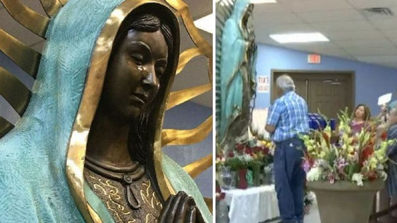 Posąg Matki Boskiej „płacze” oliwą, a eksperci wciąż nie potrafią tego racjonalnie wyjaśnić
