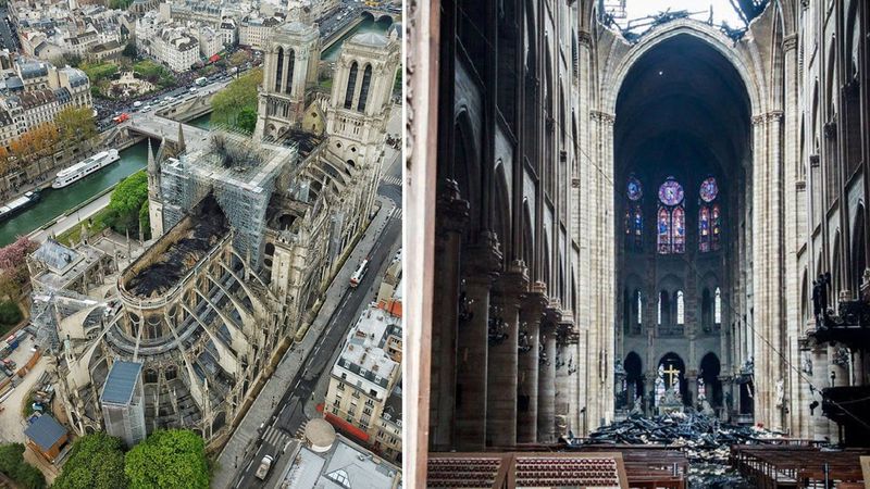 Zdjęcia pokazują ogrom zniszczeń katedry Notre Dame. Odbudowa jest jednak możliwa