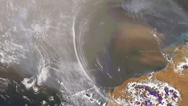 Zobacz fale atmosferyczne przetaczające się nad Australią, które uchwycił satelita Himawari-8