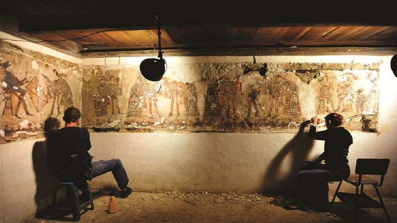 XV-wieczny mural namalowany przez Majów został odkryty podczas remontu domu