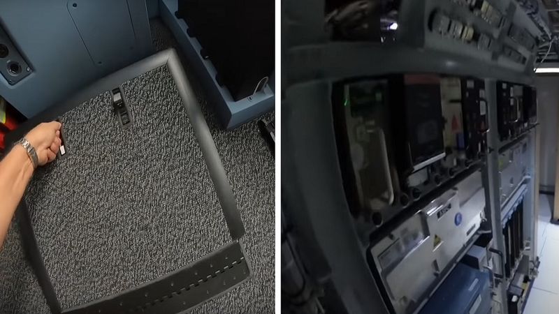 Pilot pokazał całą serwerownię, która znajduje się w samolocie tuż pod naszymi stopami
